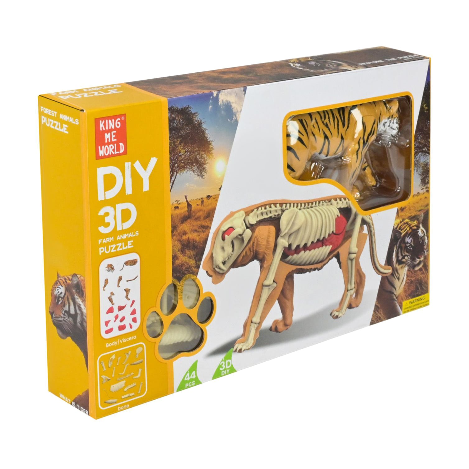 3D-конструктор Shantou Jinxing Набір анатомія тварин Тигр, від 6 років (310B-7)